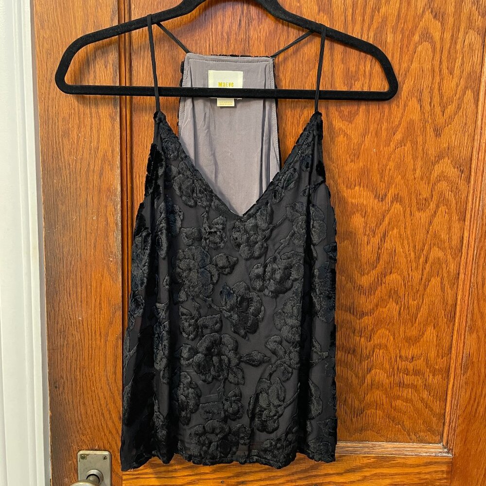 Black Anthropologie Sleeveless Party Top